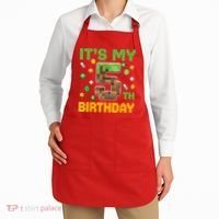 Birthday Boy It'S My 5th Birthday Gamer Pixel Number Apron thumb 2