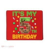 Birthday Boy It'S My 5th Birthday Gamer Pixel Number Mousepad thumb 0