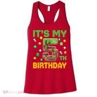 Birthday Boy It'S My 5th Birthday Gamer Pixel Number Women's Tank Top thumb 0