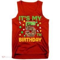 Birthday Boy It'S My 5th Birthday Gamer Pixel Number Tank Top thumb 0