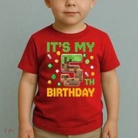 Birthday Boy It'S My 5th Birthday Gamer Pixel Number Toddler T-Shirt thumb 2