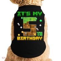 Birthday Boy It'S My 5th Birthday Gamer Pixel Number Doggie Tank thumb 0
