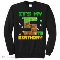 Birthday Boy It'S My 5th Birthday Gamer Pixel Number Sweatshirt thumb 0