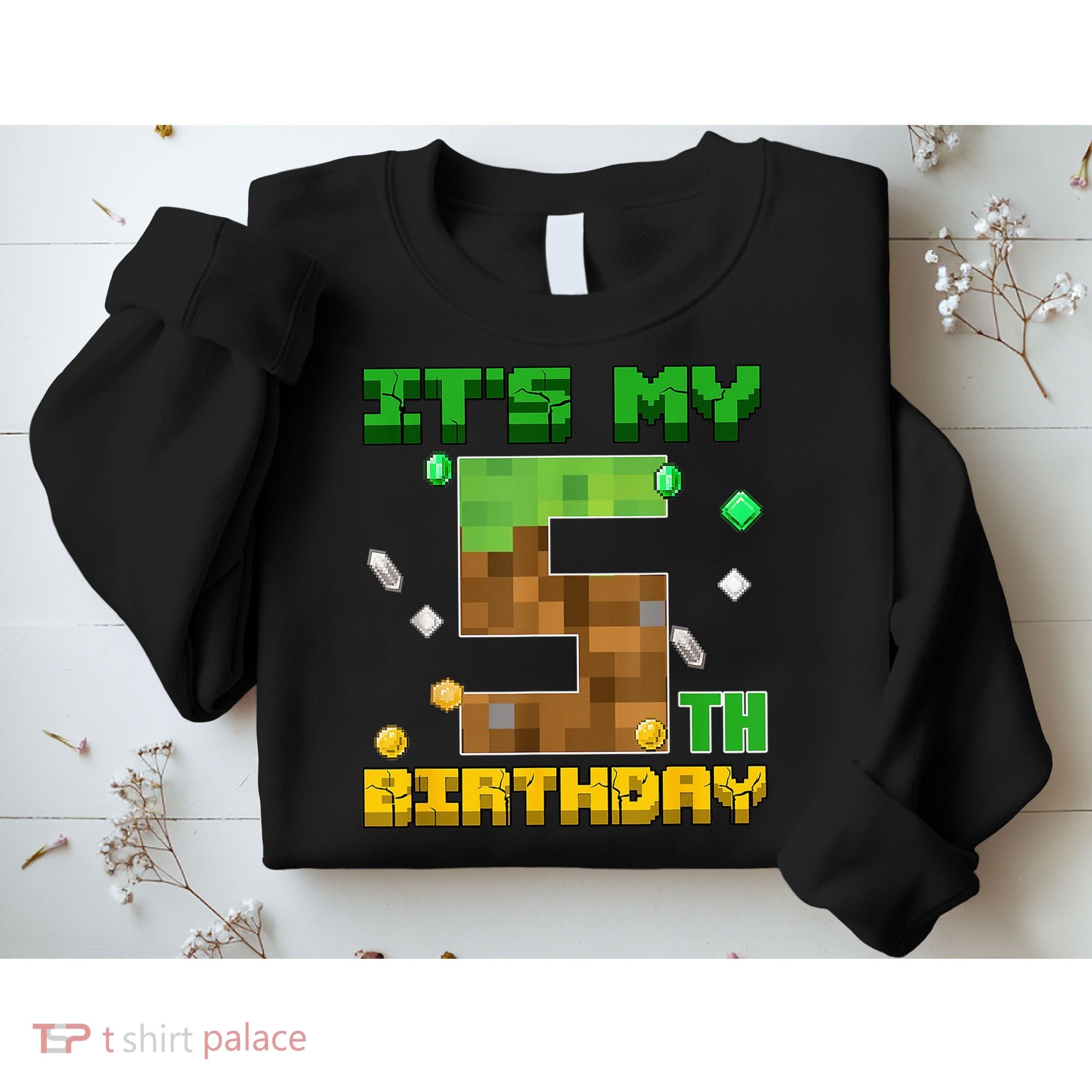 Birthday Boy It'S My 5th Birthday Gamer Pixel Number Sweatshirt