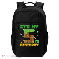 Birthday Boy It'S My 5th Birthday Gamer Pixel Number Backpack thumb 0