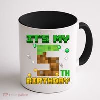 Birthday Boy It'S My 5th Birthday Gamer Pixel Number Coffee Mug thumb 1