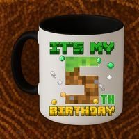 Birthday Boy It'S My 5th Birthday Gamer Pixel Number Coffee Mug thumb 2