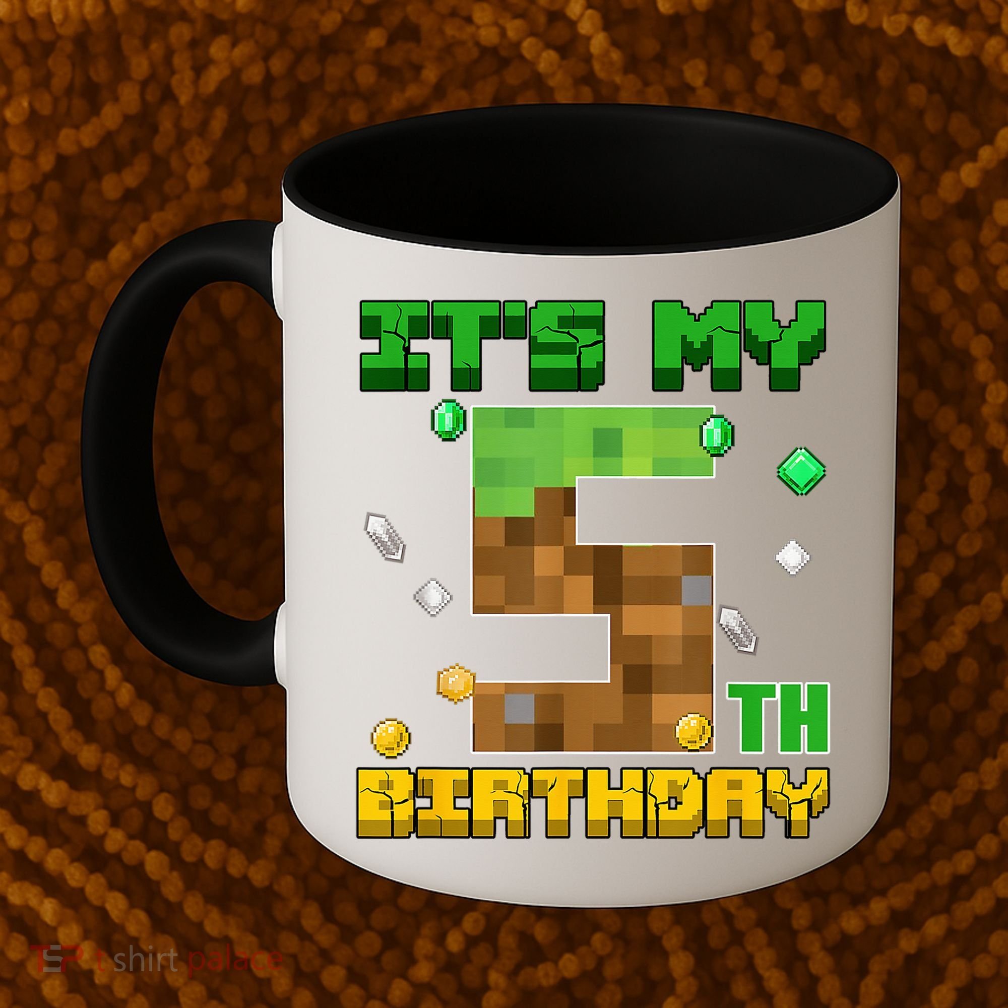 Birthday Boy It'S My 5th Birthday Gamer Pixel Number Coffee Mug