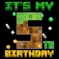 Birthday Boy It'S My 5th Birthday Gamer Pixel Number Coffee Mug thumb 5