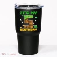 Birthday Boy It'S My 5th Birthday Gamer Pixel Number Tumbler thumb 0