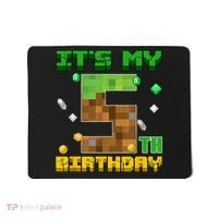 Birthday Boy It'S My 5th Birthday Gamer Pixel Number Mousepad thumb 0