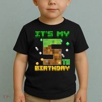 Birthday Boy It'S My 5th Birthday Gamer Pixel Number Toddler T-Shirt thumb 2