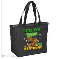 Birthday Boy It'S My 5th Birthday Gamer Pixel Number Tote Bag thumb 2