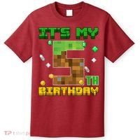 Birthday Boy It'S My 5th Birthday Gamer Pixel Number T-Shirt thumb 0