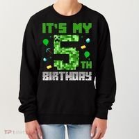Birthday Boy It'S My 5th Birthday Gamer Pixel Number Women's Sweatshirt thumb 0