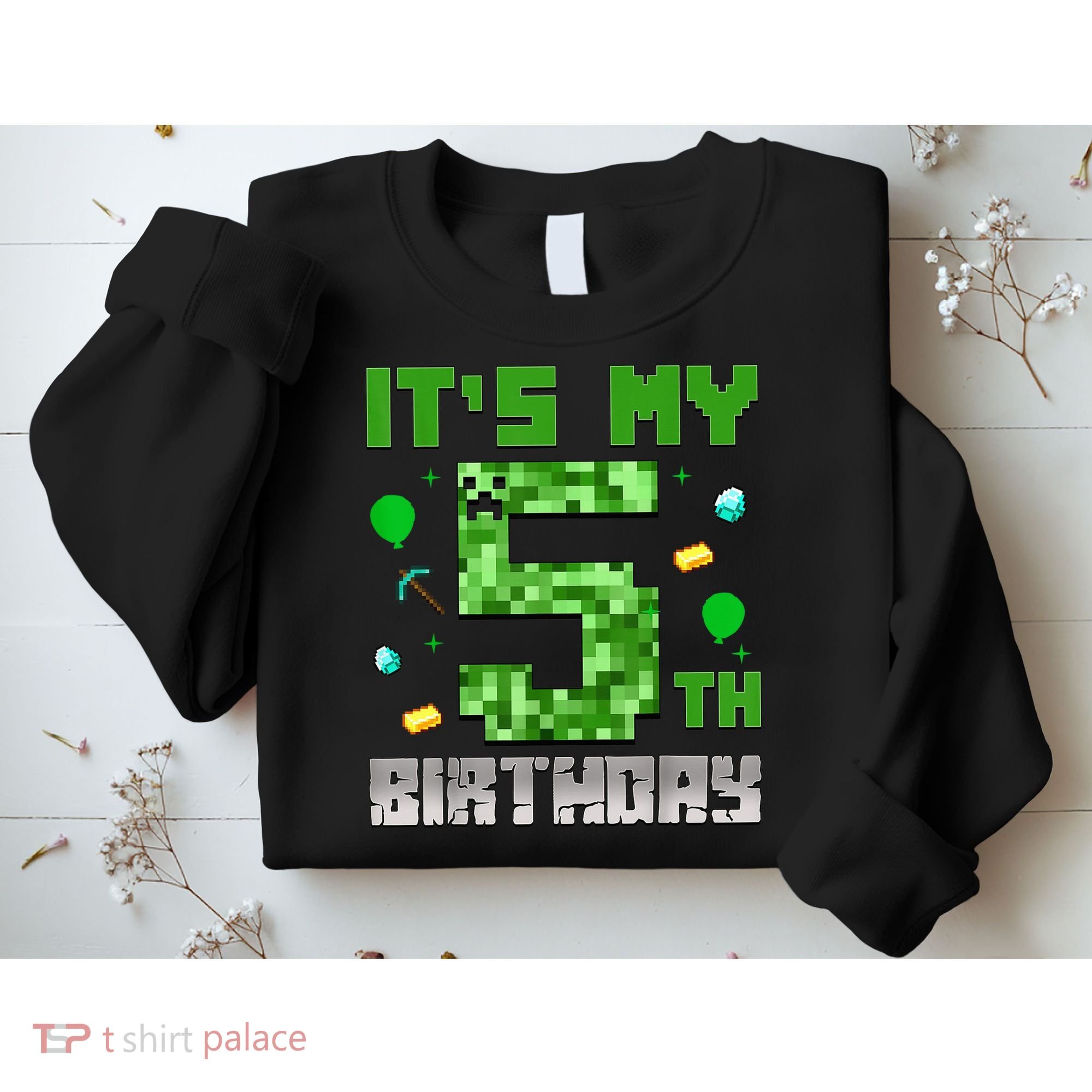 Birthday Boy It'S My 5th Birthday Gamer Pixel Number Sweatshirt