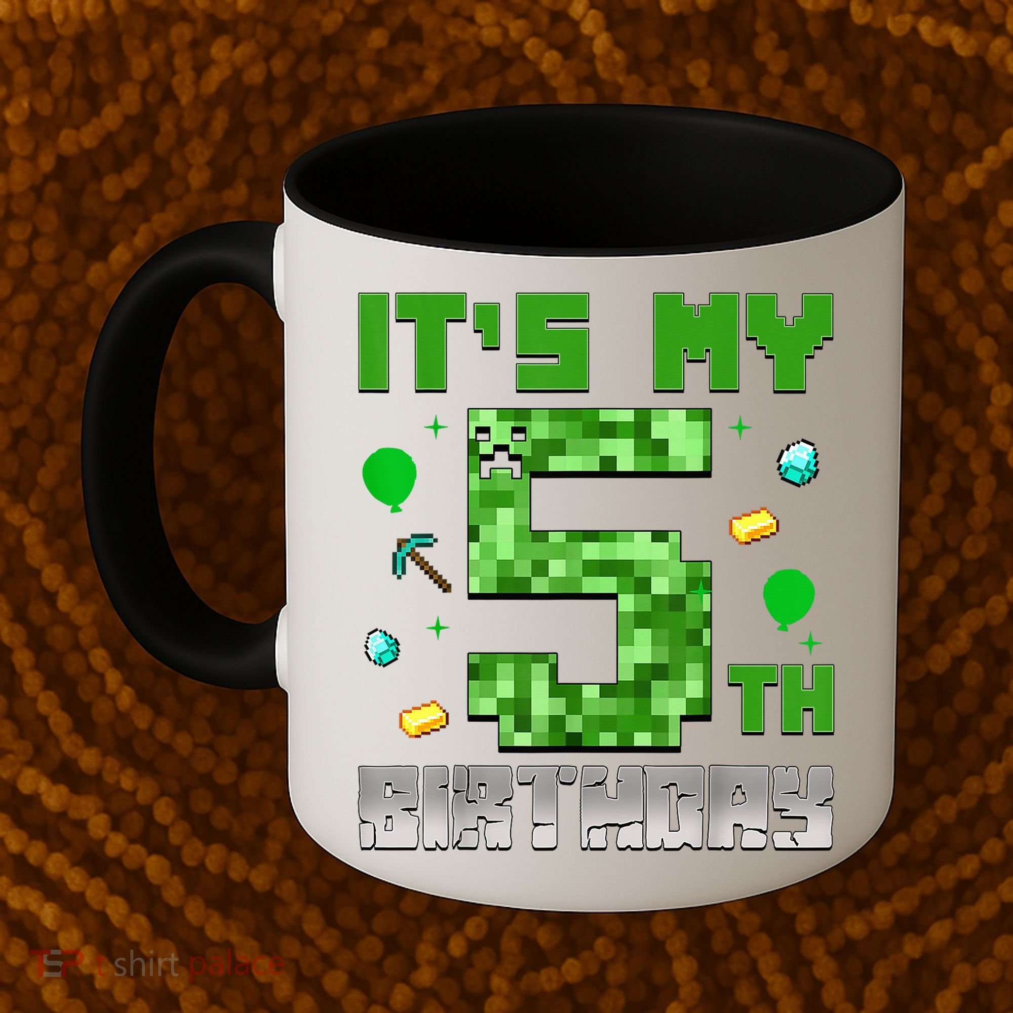 Birthday Boy It'S My 5th Birthday Gamer Pixel Number Coffee Mug