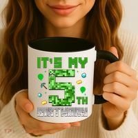 Birthday Boy It'S My 5th Birthday Gamer Pixel Number Coffee Mug thumb 3