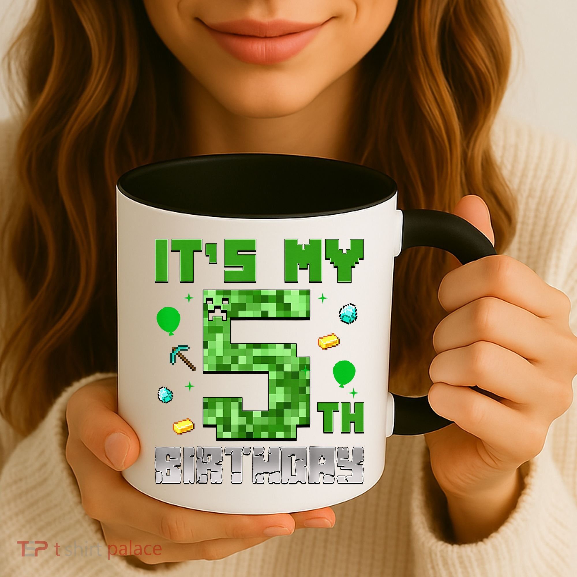 Birthday Boy It'S My 5th Birthday Gamer Pixel Number Coffee Mug