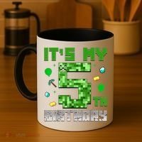 Birthday Boy It'S My 5th Birthday Gamer Pixel Number Coffee Mug thumb 4