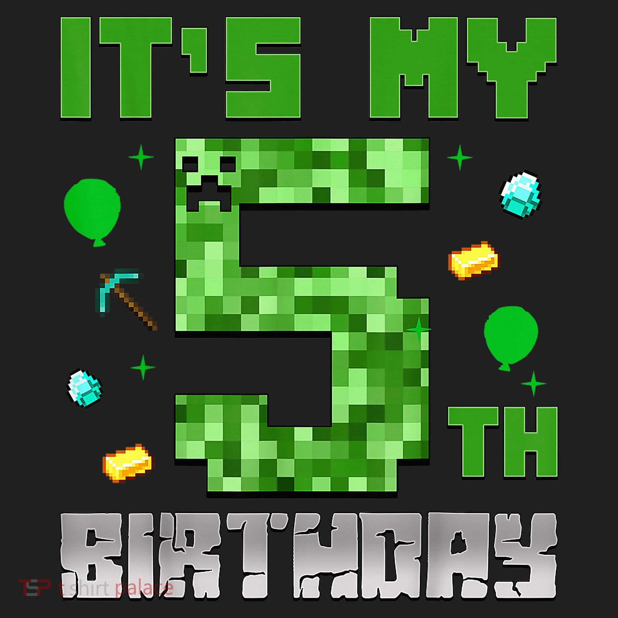 Birthday Boy It'S My 5th Birthday Gamer Pixel Number Beanie