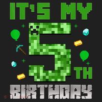 Birthday Boy It'S My 5th Birthday Gamer Pixel Number Hat thumb 2