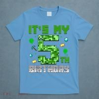 Birthday Boy It'S My 5th Birthday Gamer Pixel Number T-Shirt thumb 4