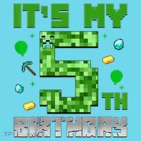 Birthday Boy It'S My 5th Birthday Gamer Pixel Number T-Shirt thumb 6