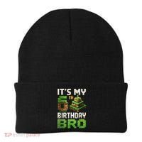 Birthday Boy It'S My 6th Birthday Bro 6 Year Old Gamer Pixel Beanie thumb 0