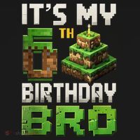Birthday Boy It'S My 6th Birthday Bro 6 Year Old Gamer Pixel Pajama Set thumb 2