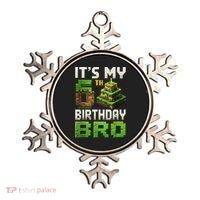 Birthday Boy It'S My 6th Birthday Bro 6 Year Old Gamer Pixel Ornament thumb 0