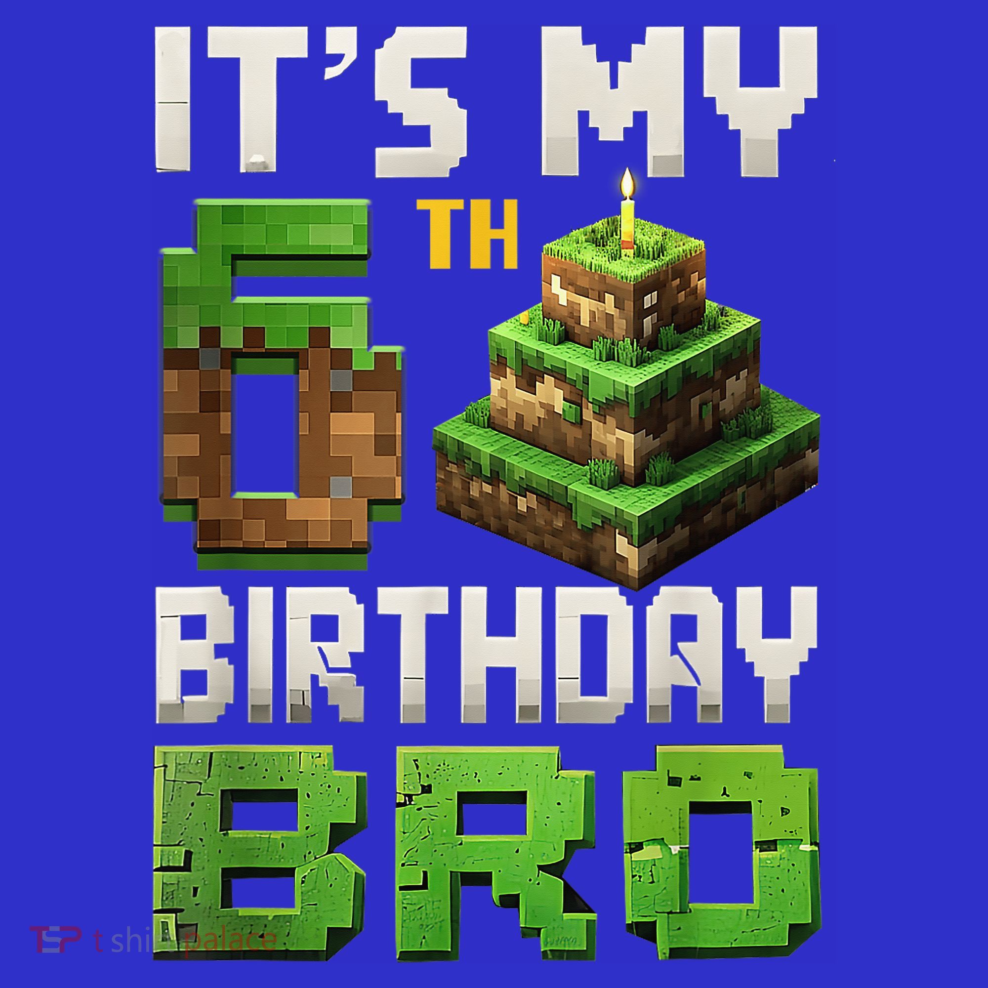 Birthday Boy It'S My 6th Birthday Bro 6 Year Old Gamer Pixel Apron