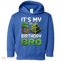 Birthday Boy It'S My 6th Birthday Bro 6 Year Old Gamer Pixel Toddler Hoodie thumb 0