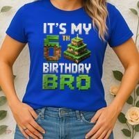 Birthday Boy It'S My 6th Birthday Bro 6 Year Old Gamer Pixel Women's T-Shirt thumb 2