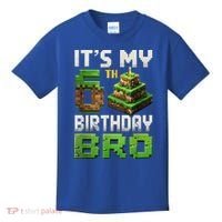 Birthday Boy It'S My 6th Birthday Bro 6 Year Old Gamer Pixel Kids T-Shirt thumb 0