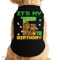 Birthday Boy It'S My 6th Birthday Gamer Pixel Number Doggie Tank thumb 0
