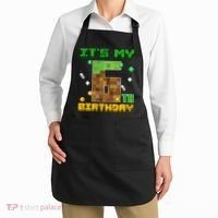Birthday Boy It'S My 6th Birthday Gamer Pixel Number Apron thumb 2