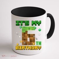 Birthday Boy It'S My 6th Birthday Gamer Pixel Number Coffee Mug thumb 1