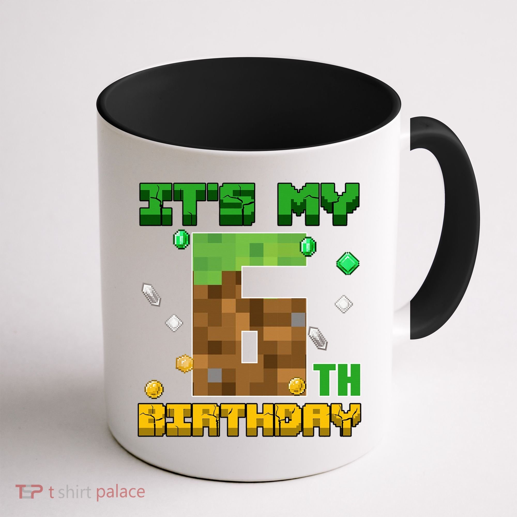 Birthday Boy It'S My 6th Birthday Gamer Pixel Number Coffee Mug