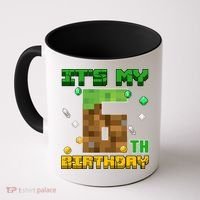 Birthday Boy It'S My 6th Birthday Gamer Pixel Number Coffee Mug thumb 0