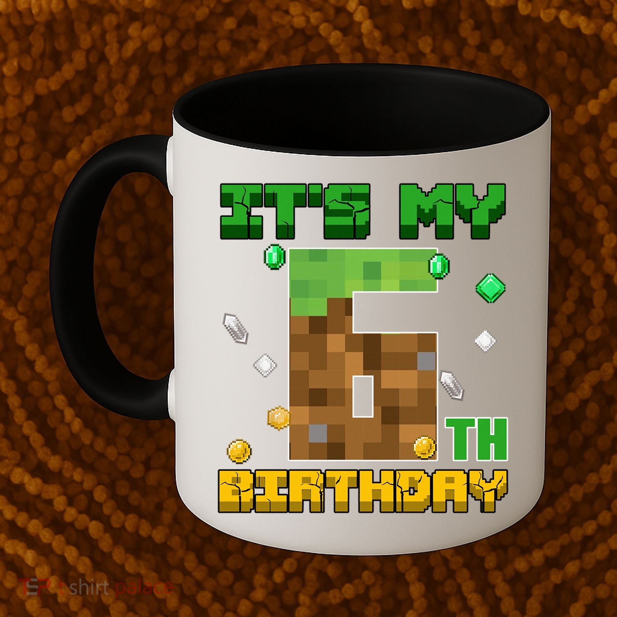Birthday Boy It'S My 6th Birthday Gamer Pixel Number Coffee Mug
