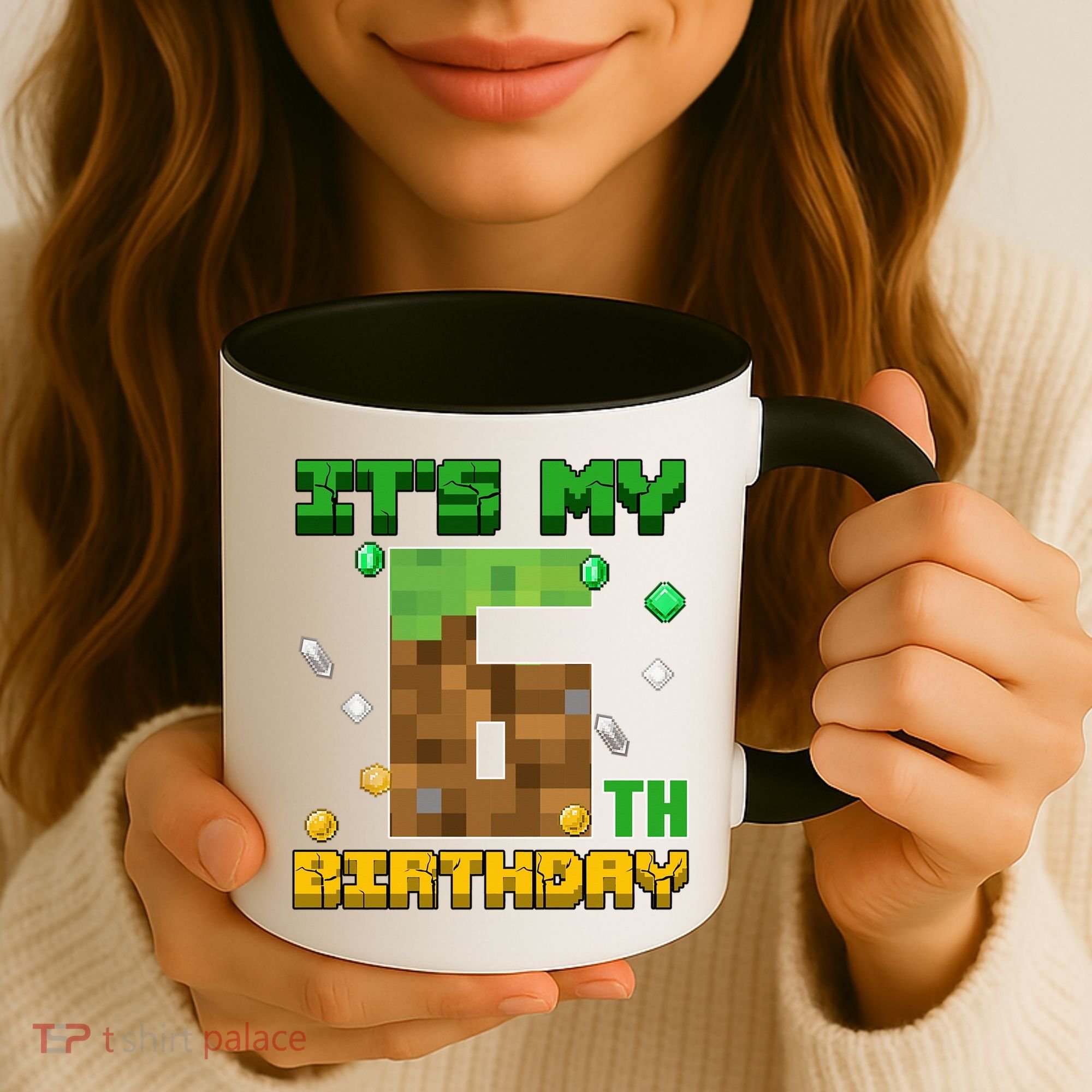 Birthday Boy It'S My 6th Birthday Gamer Pixel Number Coffee Mug