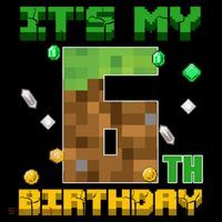 Birthday Boy It'S My 6th Birthday Gamer Pixel Number Coffee Mug thumb 5