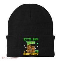 Birthday Boy It'S My 6th Birthday Gamer Pixel Number Beanie thumb 0