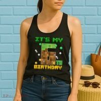 Birthday Boy It'S My 6th Birthday Gamer Pixel Number Women's Tank Top thumb 2