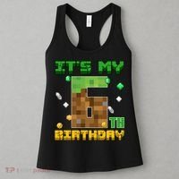 Birthday Boy It'S My 6th Birthday Gamer Pixel Number Women's Tank Top thumb 3