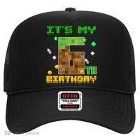 Birthday Boy It'S My 6th Birthday Gamer Pixel Number Hat thumb 0