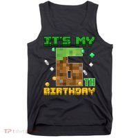 Birthday Boy It'S My 6th Birthday Gamer Pixel Number Tank Top thumb 0