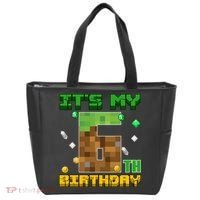 Birthday Boy It'S My 6th Birthday Gamer Pixel Number Tote Bag thumb 0
