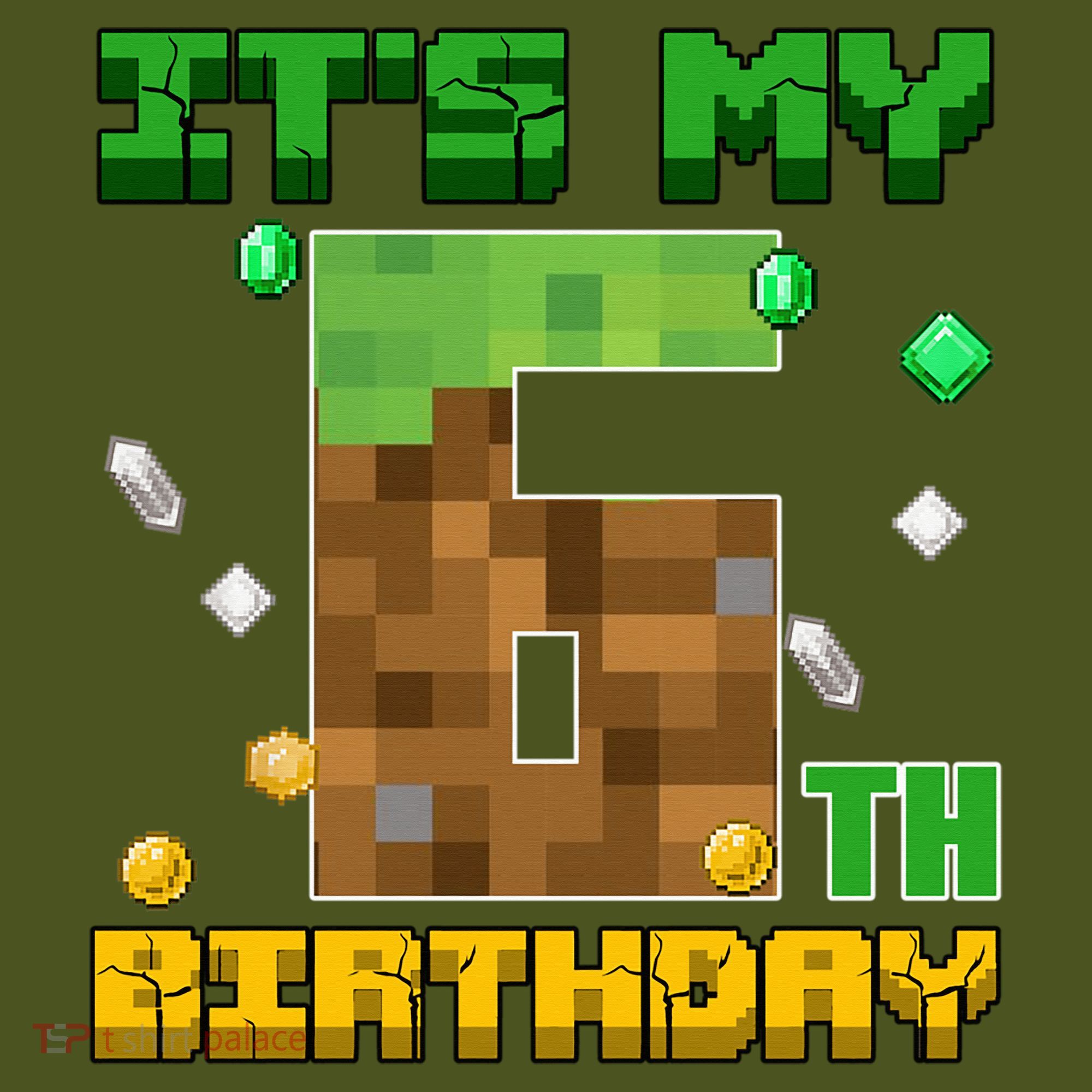 Birthday Boy It'S My 6th Birthday Gamer Pixel Number T-Shirt